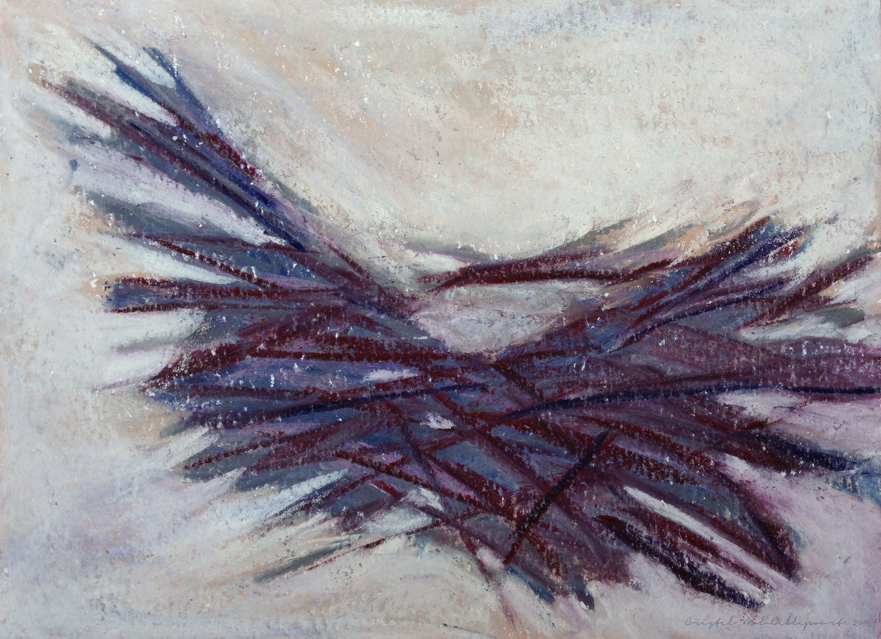 Beached-Reeds-Abstract-pastel-painting