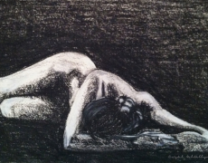 Pastel inspired by Ruth Bernhard’s Perspective II (1967)