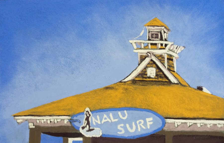 Nalu Surf Shack Original Pastel Painting CMD